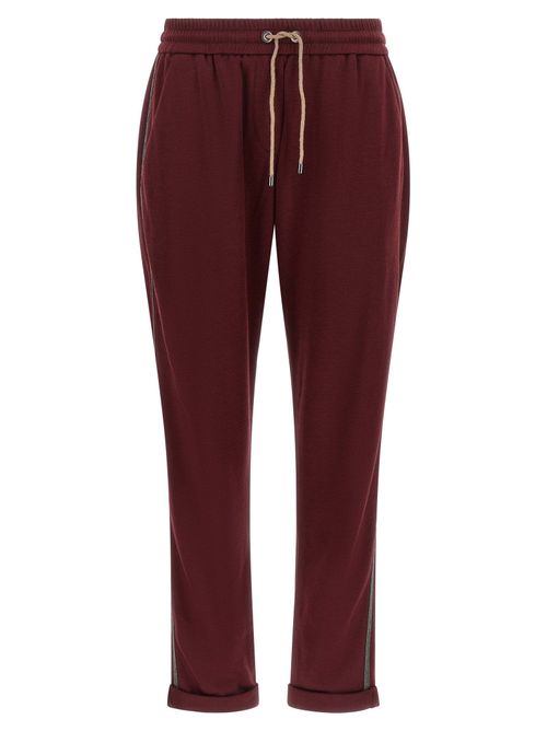 Track Joggers — Burgundy