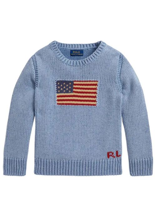 Cotton T-Shirt With Flag