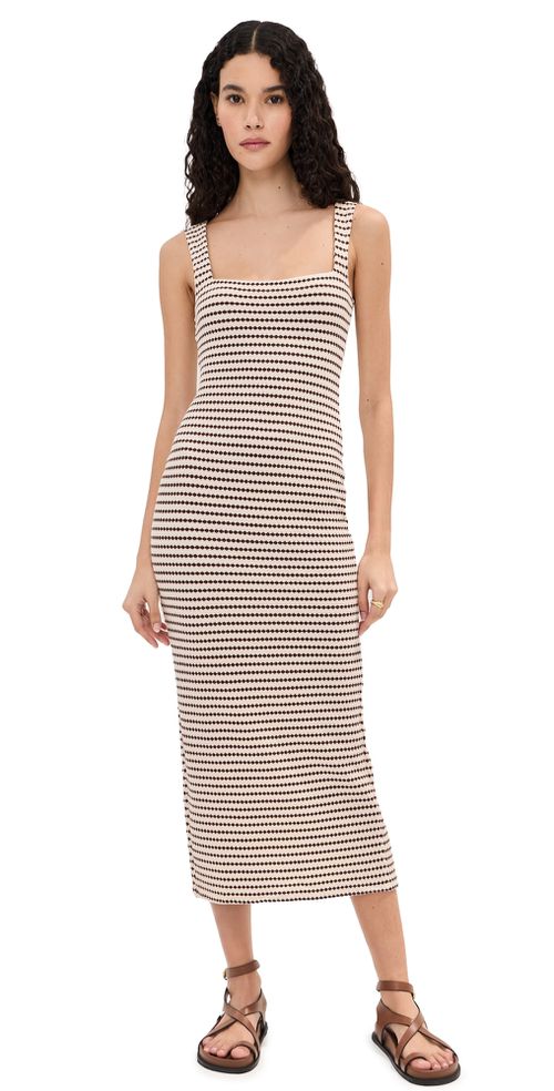 Emilia Dress Brown/White