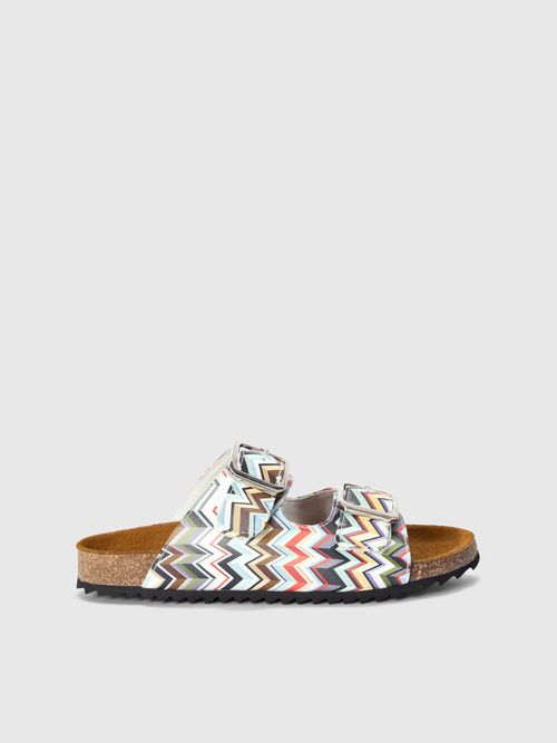Missoni - Double-strap sandals with zig zag motif, Boy, Multicoloured