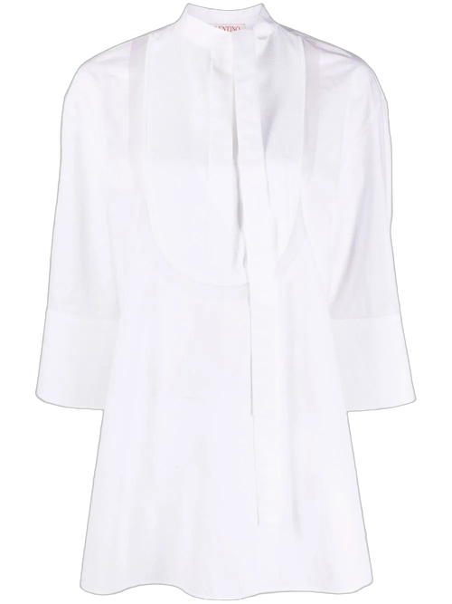 Poplin with Scarf Detailing Blouse — White