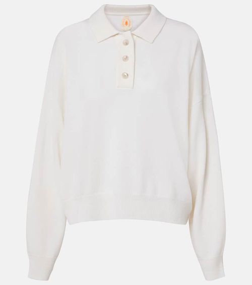Wool and cashmere polo sweater