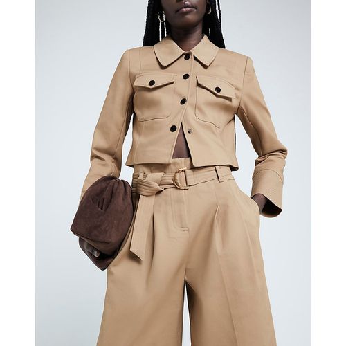 River Island Womens Utility Jacket Beige Fitted -  18 UK