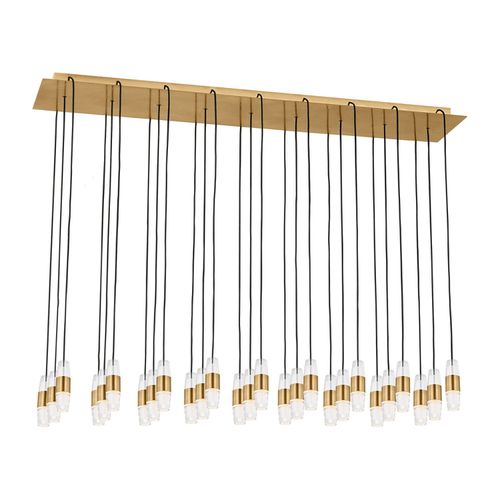 Natural Brass LED Chandelier from the Lassell Collection