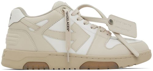 Beige & White Out Of Office 'OOO' Sneakers
