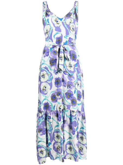 Jodie floral-print midi dress - White