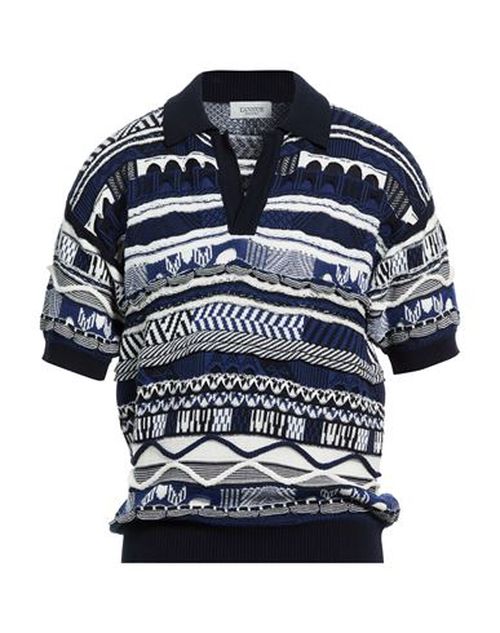 Man Sweater Blue Size 40 Cotton, Polyamide