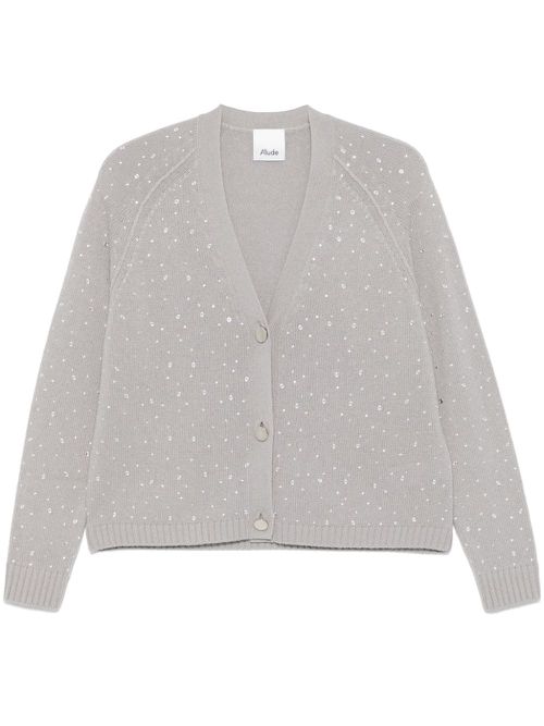 Crystal-embellished cardigan - Grey
