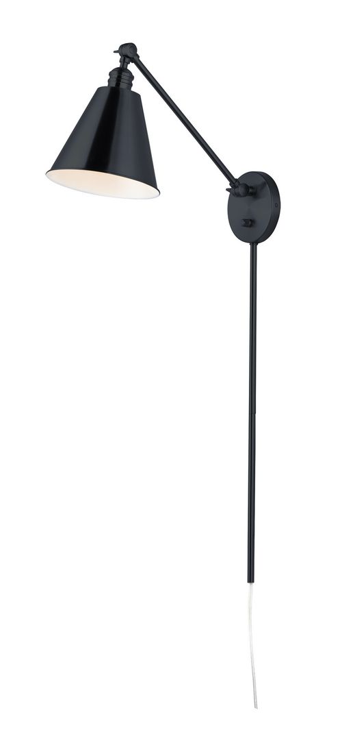 Black One Light Wall Sconce from the Library Collection
