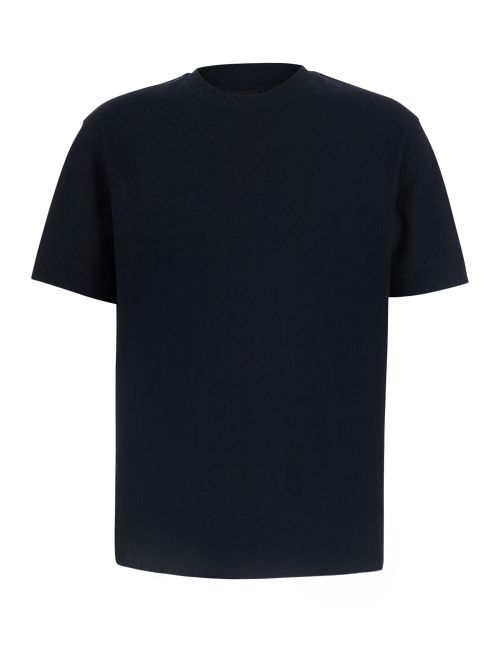 Cotton Jacquard T-Shirt — Blue