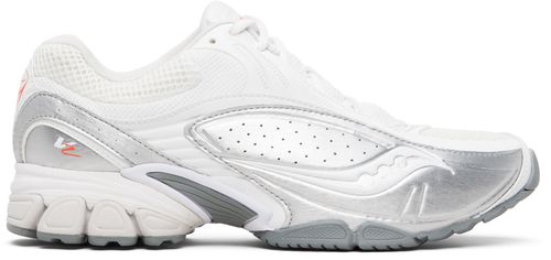 White & Silver ProGrid V2 Sneakers