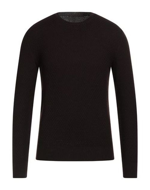 Per Anteprima Man Sweater Dark brown Size 40 Virgin Wool
