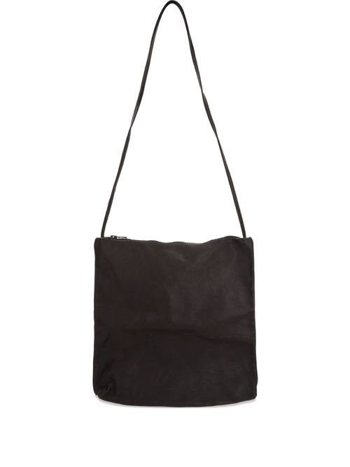 Guidi Grainy shoulder bag - Brown