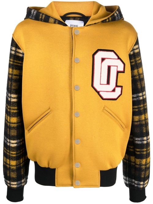 Logo-patch jacket - Yellow