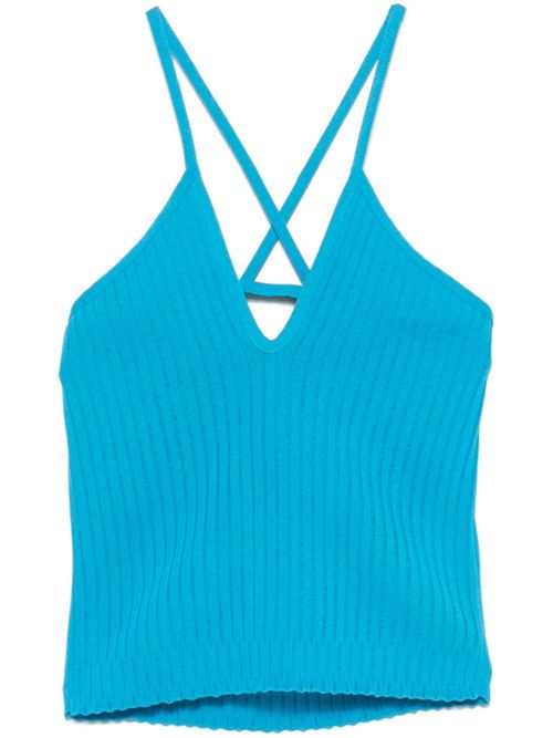 Light Blue Knitted halterneck Top