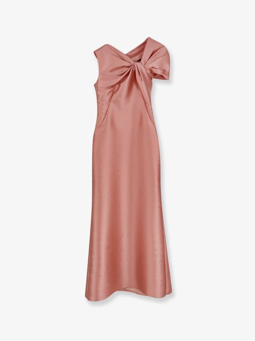 Mikado Bow Dress — Pink