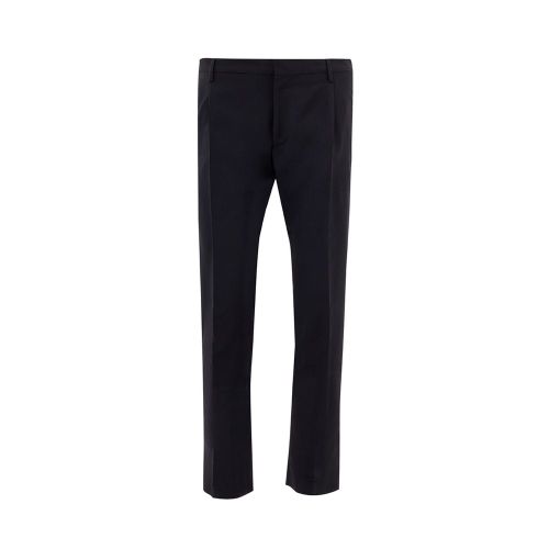 Wool and Mohair Tailored Trousers — Black