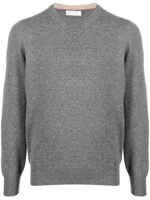 Crew-neck cashmere jumper - Grey