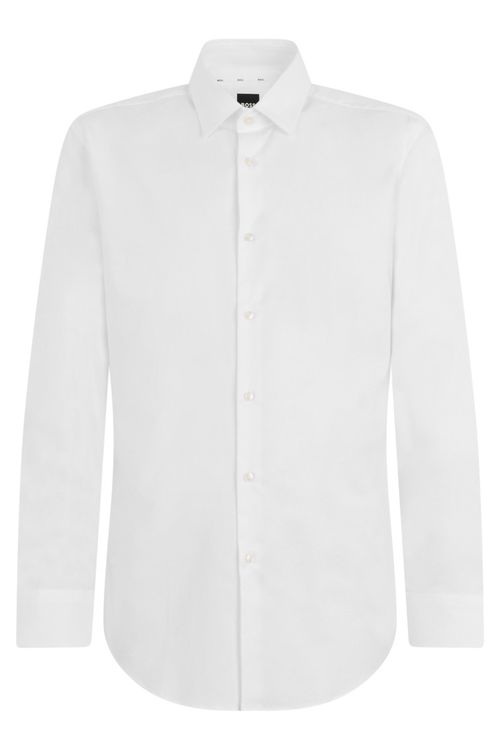White Regular Solid Shirt