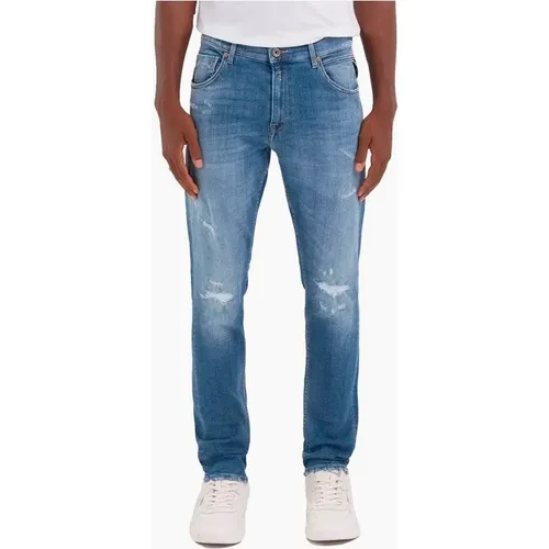 Men's Replay Mickym Premium Aged 10yrs Slim Jeans 009 - Blue
