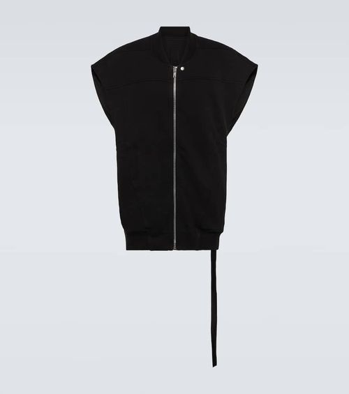 Oversized cotton jersey vest