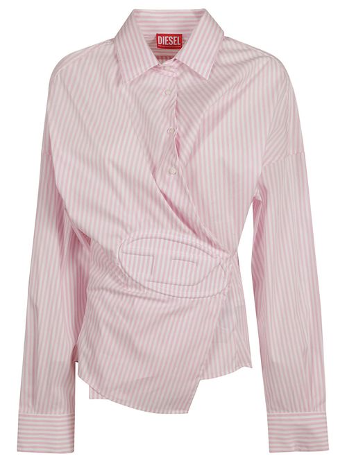 Logo Embossed Stripe Shirt