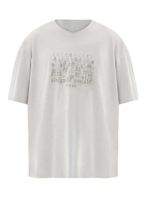 T-Shirt In Grey Cotton With Print