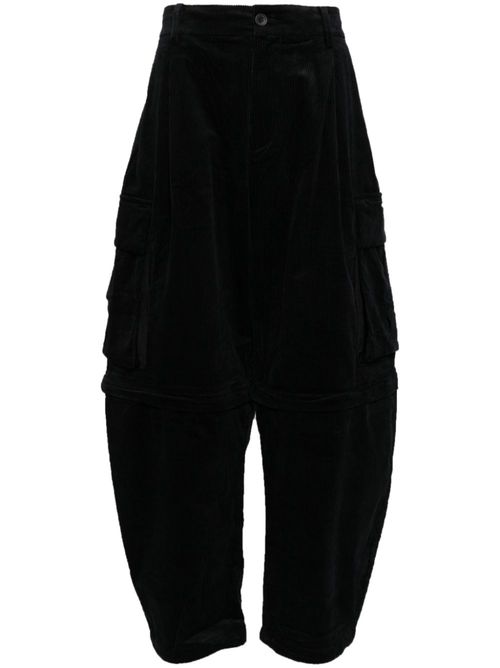 Corduroy Loose-Fit trousers - Black