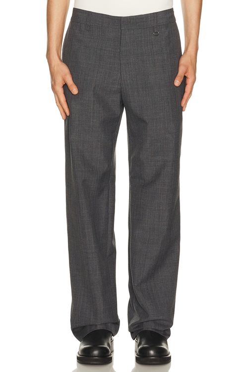 Commission Lowrise Bow Trousers in Herringbone - Black. M also in