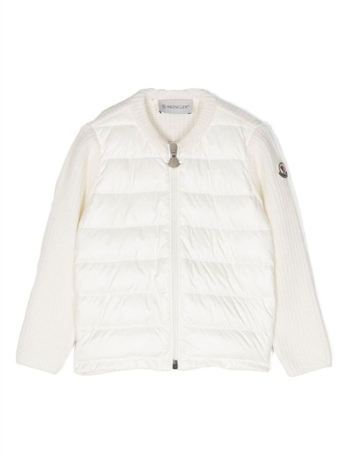 Logo-patch padded jacket - White