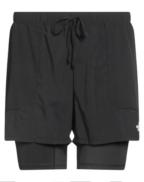 Man Shorts & Bermuda Shorts Black Size L Polyester, Elastane