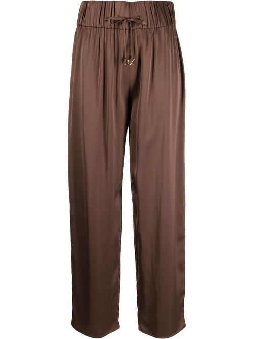 Aurella drawstring trousers - Brown