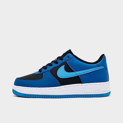 Big Kids Air Force 1 Low Casual Shoes in Black/Court Blue/White