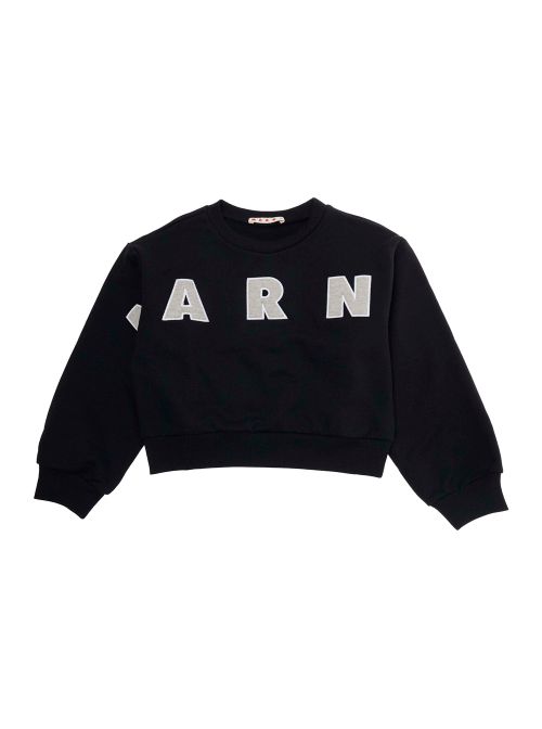 Logo-Embroidered Crewneck Sweatshirt — Black