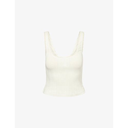 Womens Lacie Pointelle-Jersey Cotton Tank Top
