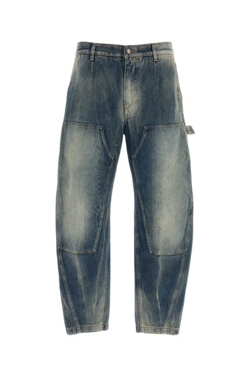 Patchwork Denim Jeans — Blue