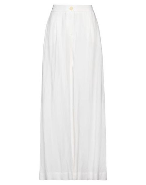 Woman Pants White Size XXS Viscose, Linen