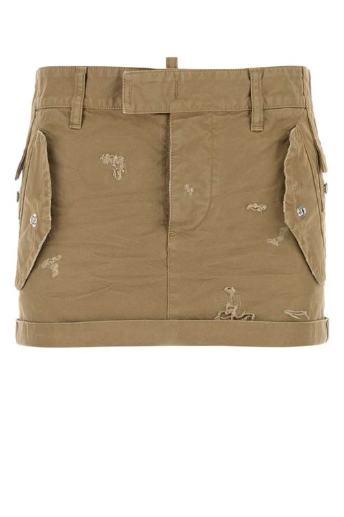Archive Mini Skirt — Beige