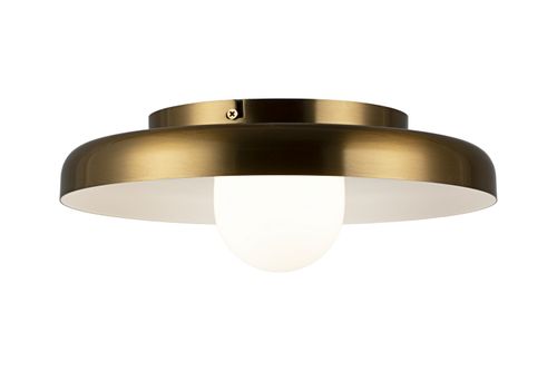 Aged Gold Brass LED Ceiling Mount from the Creston Collection