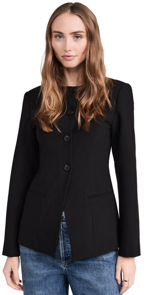 Daphne Long Waisted Blazer Black