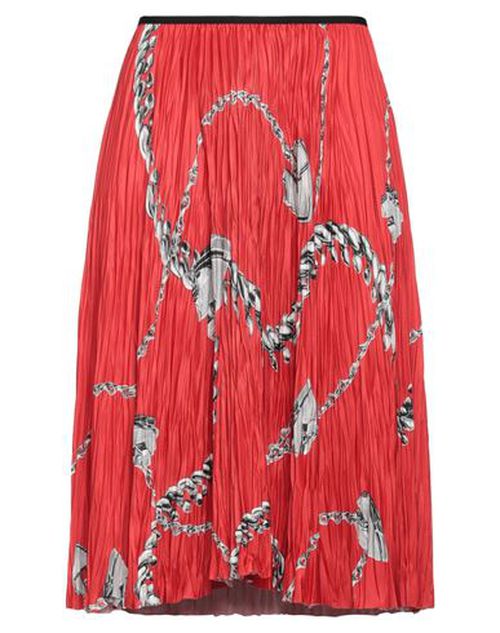 Woman Midi skirt Red Size 4 Polyester