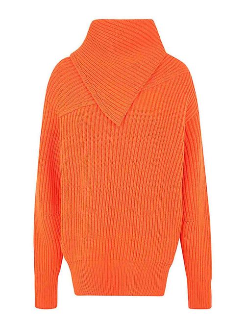 Long sleeves foulard neck cardigan