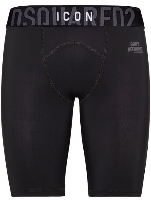Icon elasticated-waist shorts - Black