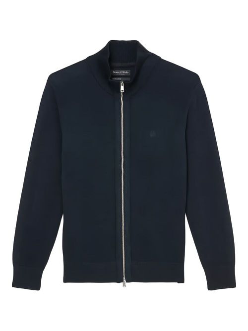 Knitted zip-up cardigan - Black