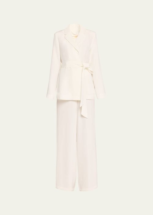 Jagger Wide-Leg Silk Pajama Set