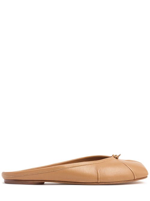 10mm Tabi Leather Ballerina Mules