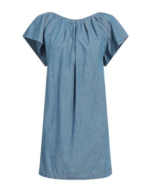 Woman Mini dress Blue Size 6 Cotton