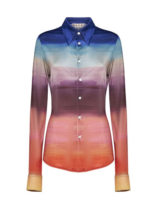 Multicoloured Jersey Shirt With Dark Side Of The Moon Print