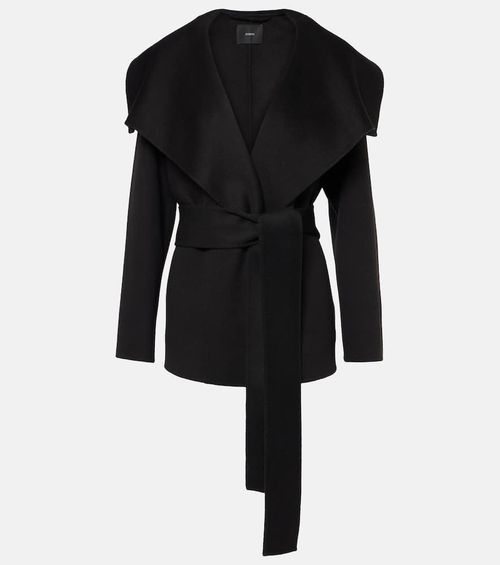 Adrienne wool and cashmere wrap coat