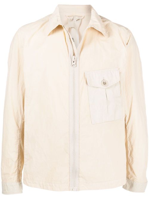 Pocket cotton lightweight jacket - Neutrals